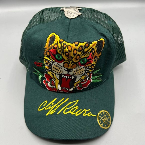 Cliff Raven | Accessories | Vintage Cliff Raven Hat Green Ed Hardy ...